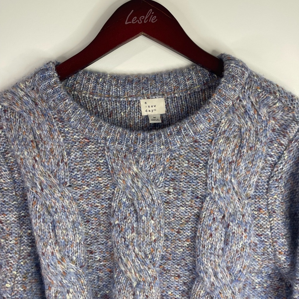 A new‎ day long sleeve blue knitted sweater. - Picture 5 of 9